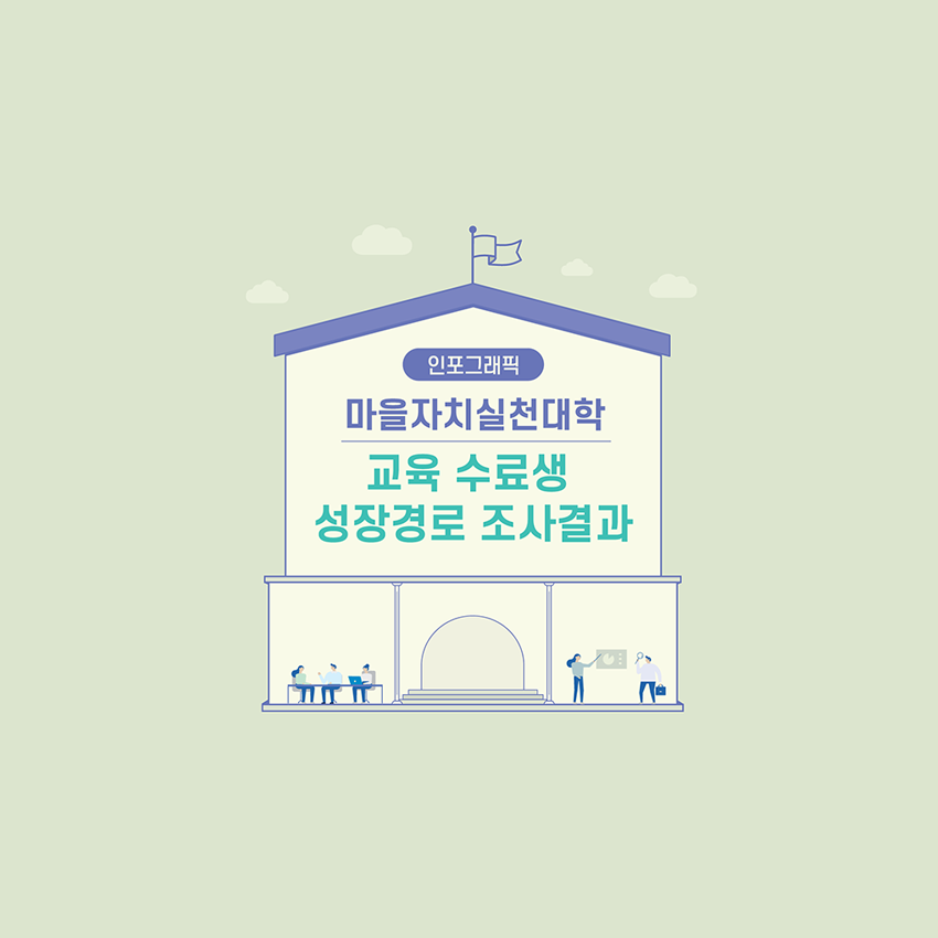 마을자치실천대학 교육수료생 성장경로 조사결과 인포그래픽